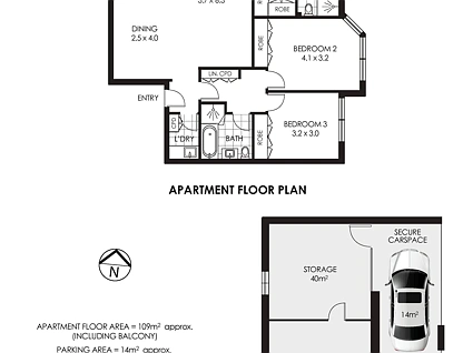 13/25-27 Belmont Avenue, Wollstonecraft, Lower North Shore, 3 कमरे, 2 बाथरूम, Apartment