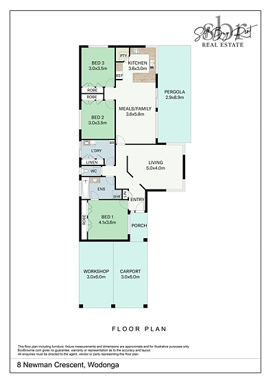 8 NEWMAN CRESCENT, Wodonga, VIC 3690, 3 침실, 1 욕실, House