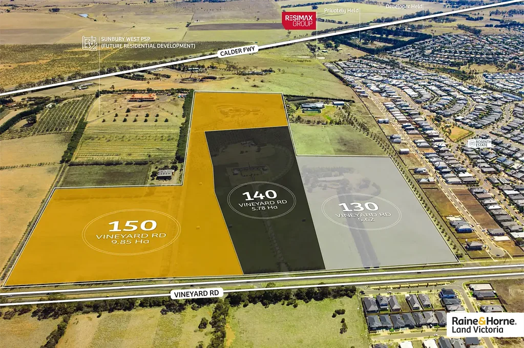 Sunbury 4 Slaapkamer Sunbury's Next Chapter! 130, 140 & 150 Vineyard Road, Sunbury - For Sale by Expression of Interest, In One Line or Individually