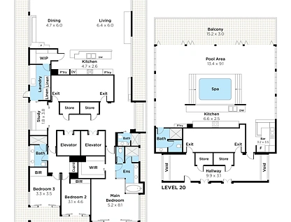 54/229 Adelaide Terrace, Perth, Perth CBD, 3房, 4浴, Apartment