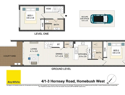 4/1-3 Hornsey Road, Homebush West, Inner West, 2 chambres, 2 salles de bain, Apartment