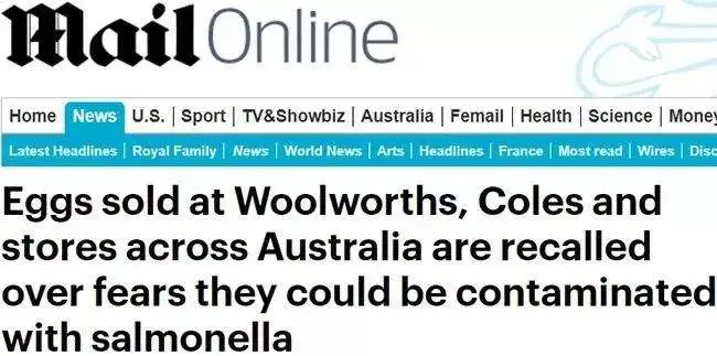 Woolworths、Coles全澳紧急召回鸡蛋！疑似携带沙门氏菌！412人感染！