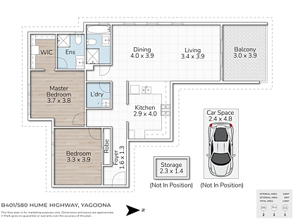 B401/580 Hume Highway, Yagoona, South Western Suburbs, 2 chambres, 2 salles de bain, Unit