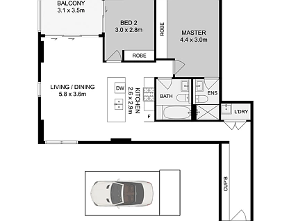 105A/11-27 Cliff Road, Epping, Upper North Shore, 2 phòng ngủ, 2 phòng tắm, Apartment