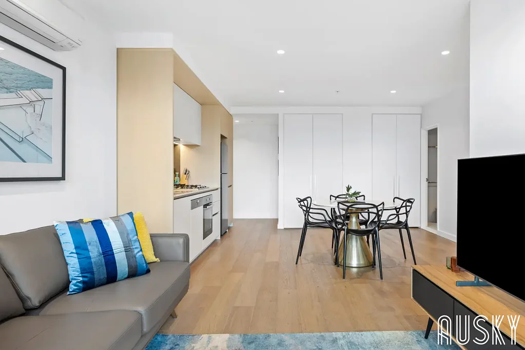 Docklands 1침실 MQ - Modern One-Bedroom + Study with Stunning Bay Views & Resort-Style Living