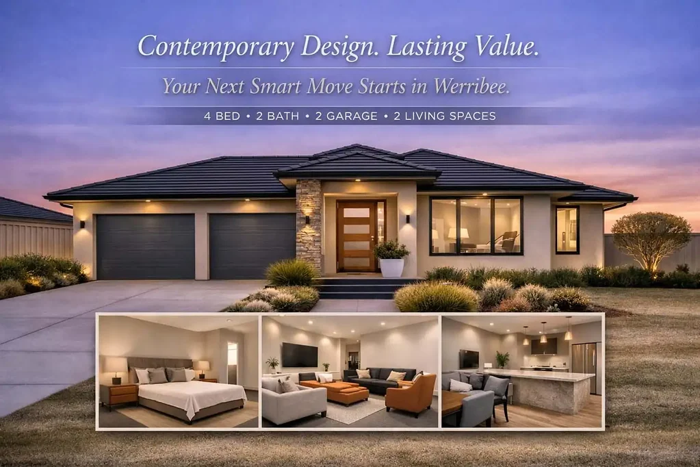 Werribee 4Zimmer Contemporary Design. Lasting Value. Your Next Smart Move Starts in Werribee.