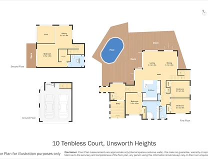 10 Tenbless Court, Unsworth Heights, North Shore City, 4 રૂમ, 2 બાથરૂમ, House