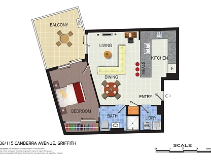 36/115 Canberra Avenue, Griffith, ACT 2603, 1 Kuwarto, 1 Banyo, Apartment