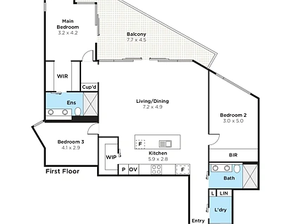 406/5 Davies Road, Claremont, WA 6010, 3 ਕਮਰੇ, 2 ਬਾਥਰੂਮ, Apartment