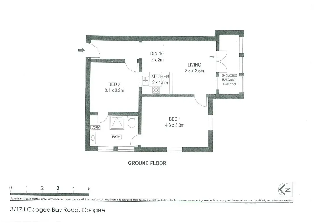 3/174 Coogee Bay Road, Coogee, NSW 2034, 2房, 1浴, Apartment