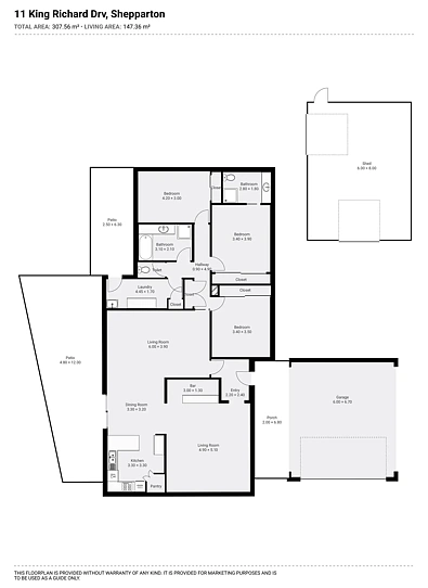11 King Richard Drive, Shepparton, VIC 3630, 3 slaapkamers, 2 badkamers, House