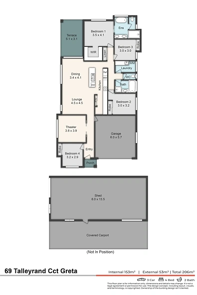 69 Talleyrand Circuit, Greta, NSW 2334, 4 Schlafzimmer, 2 Badezimmer, House
