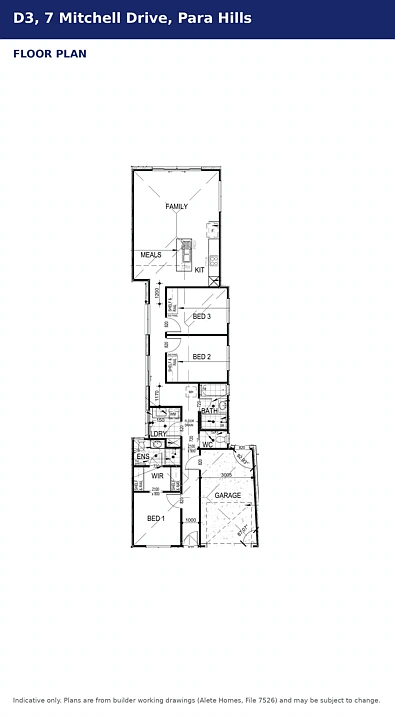 Plano ng Bahay - 7 Mitchell Drive, Para Hills, SA 5096