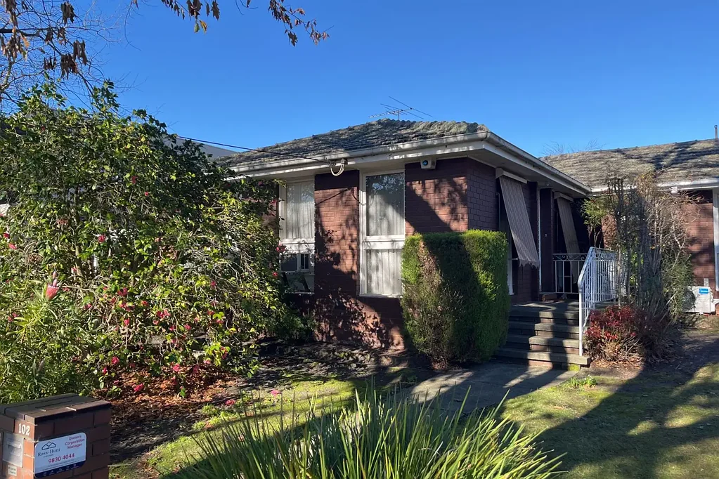 A sun-filled single-story home located on a quiet, tree-lined street
