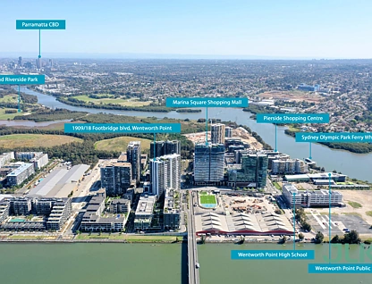 1909/18 Footbridge Boulevard, Wentworth Point, Parramatta (Northwest suburbs), 3 Schlafzimmer, 2 Badezimmer, Apartment