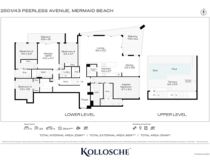 2501/43 Peerless Avenue, Mermaid Beach, Gold Coast, 4 chambres, 3 salles de bain, Apartment