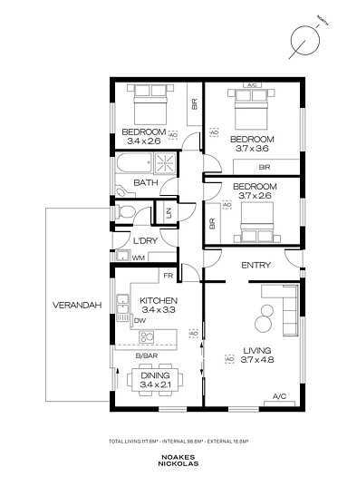 5 Mark Court, Morphett Vale, SA 5162, 3房, 1浴, House