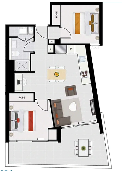 30410/24 Stratton Street, Newstead, QLD 4006, 2 Bedrooms, 1 Bathrooms, Apartment