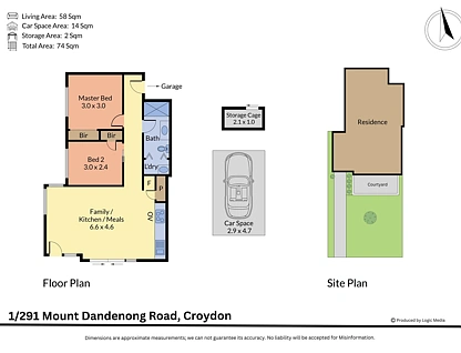 G01/291 Mt Dandenong Road, Croydon, East Melbourne, 2 침실, 1 욕실, Apartment