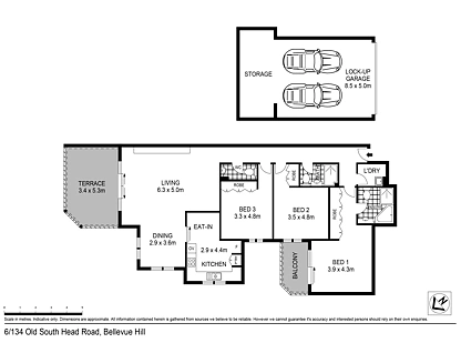 6/134 Old South Head Road, Bellevue Hill, Eastern Suburbs, 3 Schlafzimmer, 2 Badezimmer, Apartment