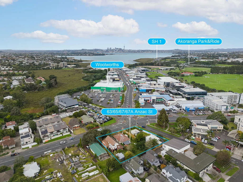 Takapuna 1房  Corner THAB 1,992sqm on 4 Freehold Titles