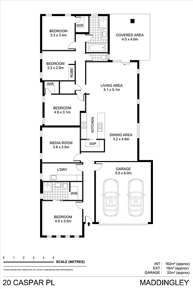 फ्लोर प्लान - 20 Caspar Place, Maddingley, VIC 3340