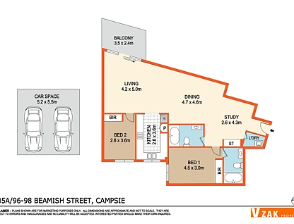 505a/96-98 Beamish Street, Campsie, South Western Suburbs, 2房, 2浴, Apartment