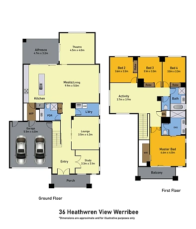 36 Heathwren View, Werribee, VIC 3030, 5 રૂમ, 3 બાથરૂમ, House