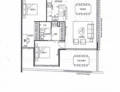 1208/70 Longland Street, Newstead, Brisbane - Inner City Region, 3 habitaciones, 2 baños, Apartment