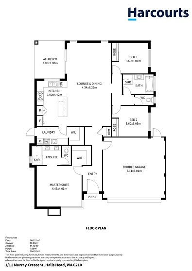 1/11 Murray Crescent, Halls Head, WA 6210, 3 ਕਮਰੇ, 2 ਬਾਥਰੂਮ, House