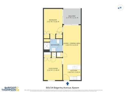 502/14 Edgerley Avenue, Epsom, Auckland City, Auckland, 2部屋, 1バスルーム, Apartment