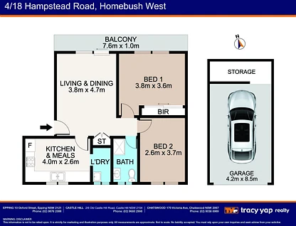 4/18 Hampstead Road, Homebush West, Inner West, 2 कमरे, 1 बाथरूम, Apartment