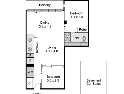 16/33 Johnston Street, Port Melbourne, Melbourne CBD, 2房, 1浴, Apartment