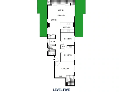 501/51 Glencoe Street, Sutherland, Sutherland Shire, 3 rūma, 2 rūma horoi, Apartment