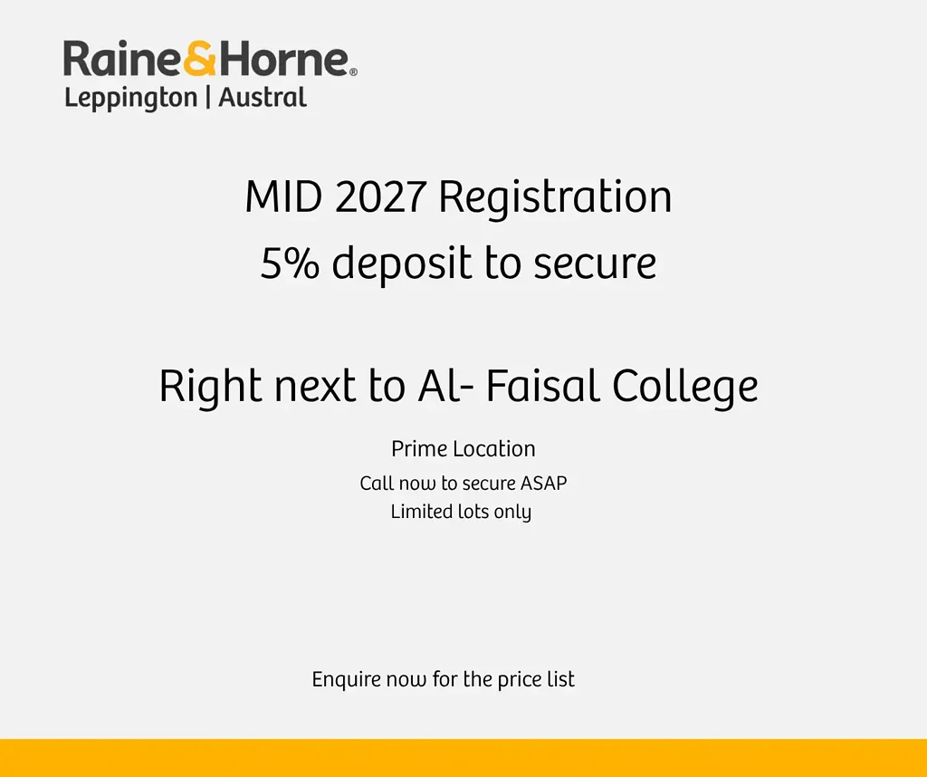 Austral 4침실 MID 2027 Registration - Off the Plan Land - 5% deposit