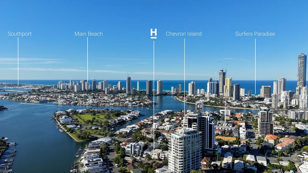 Surfers Paradise 3chambre Expansive Duplex , Prime Chevron Island Living