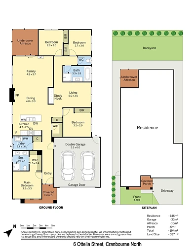 Floor plan - 6 Ottelia Street, Cranbourne North, VIC 3977