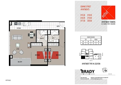 1505/8 Downie Street, Melbourne, VIC 3000, 2 침실, 2 욕실, Apartment
