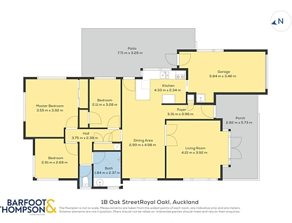 1B Oak Street, Royal Oak, Auckland City, 3 ਕਮਰੇ, 1 ਬਾਥਰੂਮ, House