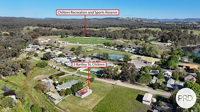 Aerial view - 5 Bartley Street, Chiltern, VIC 3683