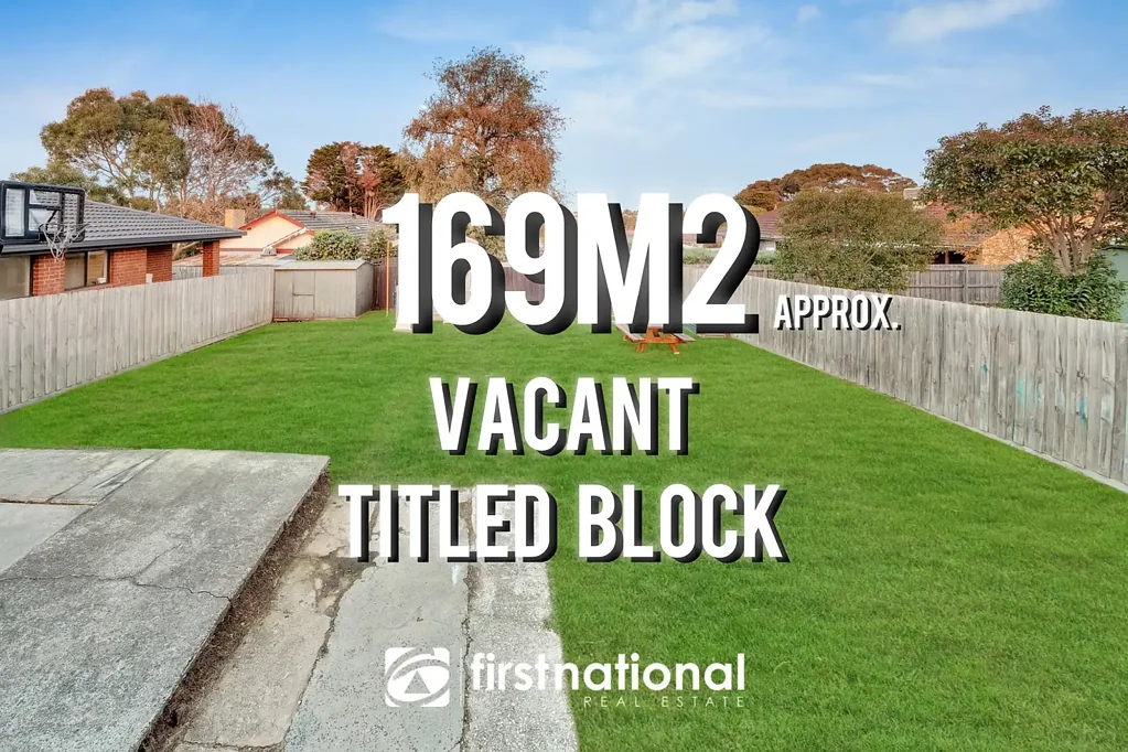 Noble Park 1Zimmer PRIME TITLED VACANT FLAT 169M2 BLOCK – NO BODY CORP FEES!