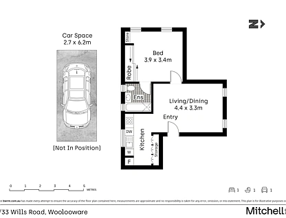 4/33 Wills Road, Woolooware, Sutherland Shire, 1房, 1浴, Apartment