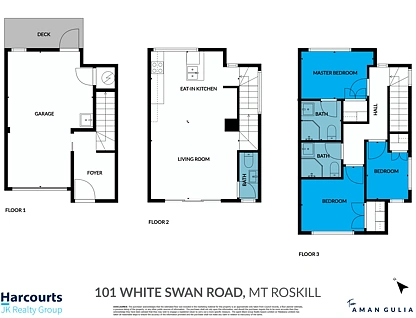 Lot 8/101 White Swan Road, Mount Roskill, Auckland City, Auckland, 3房, 2浴, 城市屋