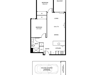 207/82 Bulla Road, Strathmore, North Melbourne, 2 ਕਮਰੇ, 1 ਬਾਥਰੂਮ, Apartment