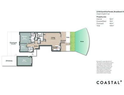 2/105 Sunshine Boulevard, Mermaid Waters, Gold Coast, 2 rūma, 2 rūma horoi, House