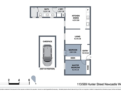 113/569 Hunter Street, Newcastle West, Newcastle, 2 غرف, 1 حمامات, Apartment