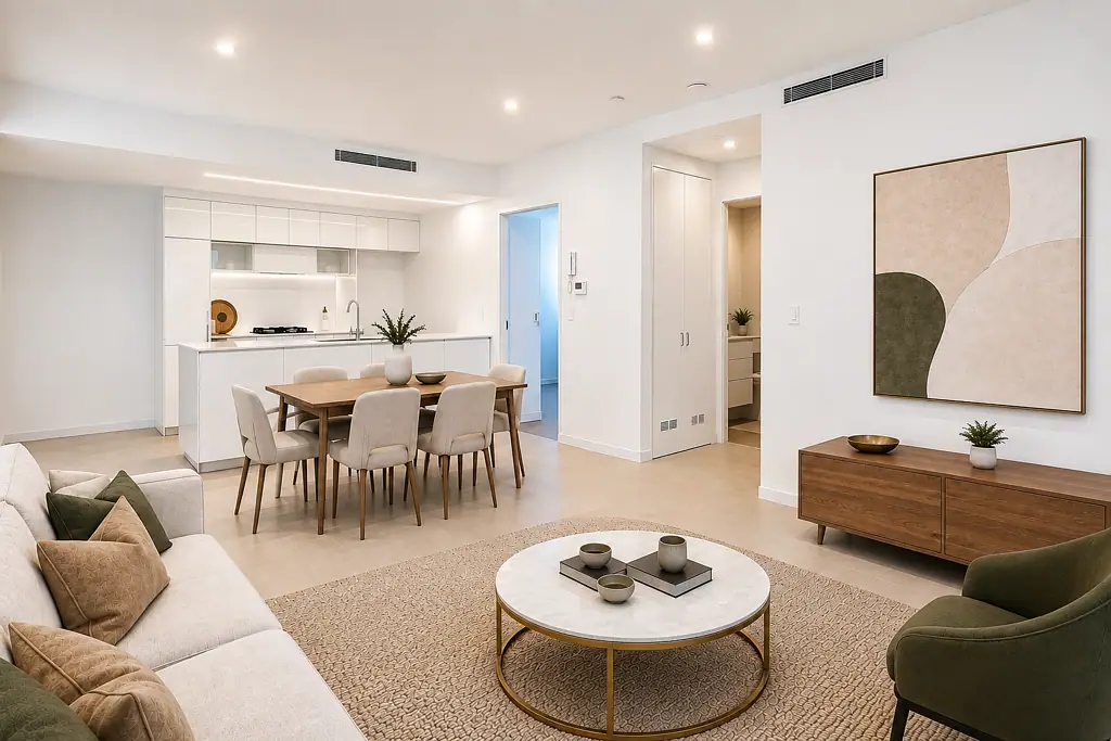 Newstead 2房 高层雅致，河景尽收眼底 Elevated Elegance with River Glimpses