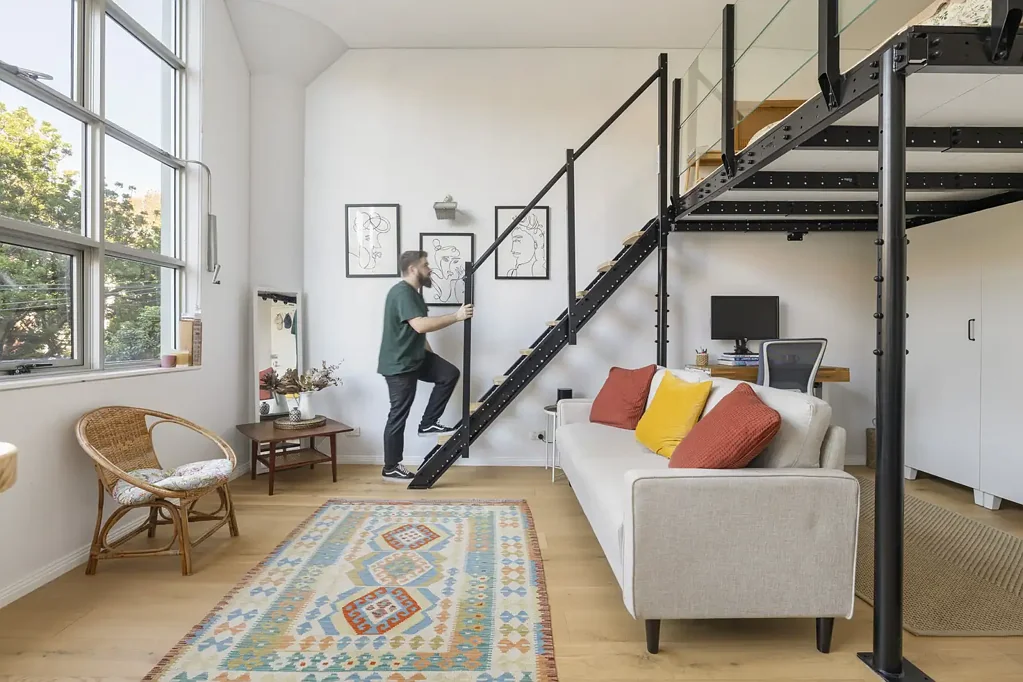 Fully furnished oversized loft apartment in converted warehouse building