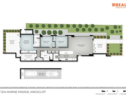 2/204 Marine Parade, Kingscliff, North Coast, 3 habitaciones, 2 baños, Apartment