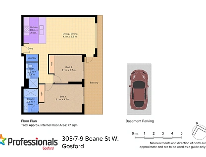 303/7-9 Beane Street, Gosford, Central Coast, 2 غرف, 2 حمامات, Apartment